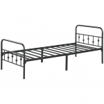 Metallist voodi 207 x 92 x 83 cm must 90 x 200 cm