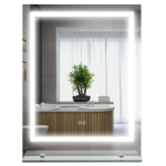 Valgustusega peegel 70 x 50 cm IP44 ja riiul