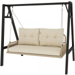 Rippuv aiapink 2-kohaline 115 x 66 x 44 cm beež