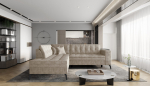 Nurgadiivan Lanvin 260x210x93 cm Beež