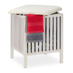 Pesukorv istmega 53&times;41&times;41 cm valge 40 l p&auml;hklipuu
