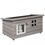 Kassimaja 87 &times; 52 &times; 44 cm hall puidust asfaltkatusega