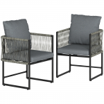 Aiatoolide komplekt 52 &times; 52 &times; 66 cm tumehall PE-rattan