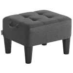 Hoiustamispuf 40x32x26 cm liivakivi hall sahtliga