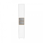 K&otilde;rge vannitoakapp valge 30 &times; 170 cm MDF riiul