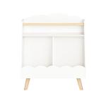 Lastetoa riiul 61 x 35 x 71 cm valge 3 avatud riiuliga