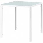 Klaasist s&ouml;&ouml;gilaud 75x75x75 cm valge 2 4 inimesele