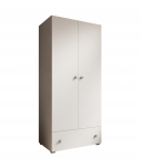 Riidekapp Emily 80x177x50 cm Valge