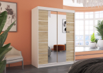 Liuguksega riidekapp NORDIC 150 150x200x58 cm Valge