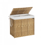 Pesukorv kaanega 66x40x61 cm Looduslik