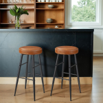 Baaritoolide komplekt 51.6x51.6x76.2 cm pruun kunstnahk