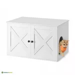 Kassiliivakast 80 x 53 x 50 cm valge MDF ja riiuliga