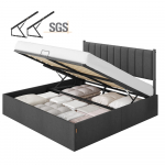 Voodiraam 209,3 x 183,4 x 110 cm hall hoiuruumiga