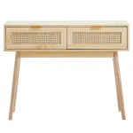 Konsolilaud 100x30x74.5 cm naturaalne rotang