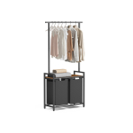 V&auml;ljat&otilde;mmatav pesukorv 73 x 33 x 177 cm must