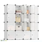 Jalatsikarp 16 tk 153 x 133 x 31 cm valge moodulriiul