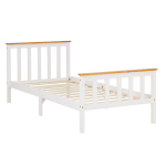 T&auml;ispuidust voodi 96x206 cm valge lamellraamiga