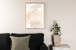 Seinapilt Vesiv&auml;rv 70x100 cm Beež abstraktne poster