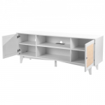 TV alus 167,7 x 39,7 x 63,6 cm valge rotanguksed