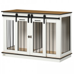 Koerakuut 120 &times; 60 &times; 88,5 cm valge 2 ruumiga MDF