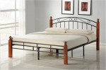 Metallraamiga voodi 145x215 cm Must Pruun