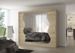 Liugustega riidekapp SHARON 250 250x215x58 cm Sonoma