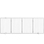 Koera v&auml;rav 4 paneeli valge puit 206 &times; 35,5 &times; 76 cm