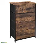 Kummut sahtlitega pruun 90 cm MDF ja metallraamil