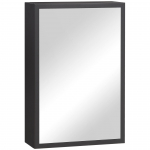 Vannitoakapp peegliga 40x15x60 must seinakapp 3 riiuliga