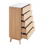Helepruun kummut 39.9 x 74.9 x 121.9 cm 5 sahtlit