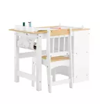 Lastelaua ja toolide komplekt 80&times;50&times;66 cm valge MDF