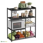 K&ouml;&ouml;giriiul 35 x 80 x 95 cm must 2 metallkorvi ja konksud