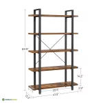 Avatud raamaturiiul 34 x 105 x 178 cm tumepruun