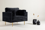 Tugitool Boom Velvet 86x84x110 cm Must sametkate