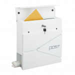 Postkast 38 &times; 37 &times; 12 cm metall lukk ja ajalehepilu