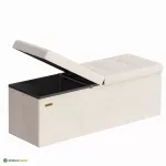 Hoiupink 38 x 110 x 38 cm beež samet ja 131 l