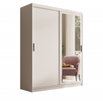 Liugustega Riidekapp Hailey 160 160x205x60 cm Valge