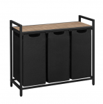 Pesukorv sorteerimine 92.5x33x72 cm pruun must