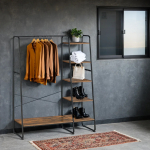Metallist riidestange 45x120x160 cm Pruun