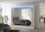 Liugustega Riidekapp CAMBE 250 250x215x58 Valge