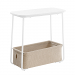 Valge abilaud korviga 60x30x60 cm