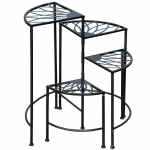 Metallist lillealus 57x55x63 cm Must