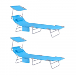 Lamamistoolid terrassile sinine 2 tk