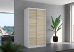 Liugustega Riidekapp RIVA 100 100x200x58 Valge