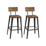 Baaritoolid 2 tk 45.4x45.4x102.2 cm pruun must