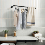 Riidepuu toru 92x30x7.5 cm Must