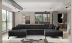 Nurgadiivan Vertizo 350x170x93 cm Must