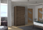 Liugustega riidekapp ASTEN 100 100x200x58 Choco