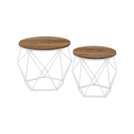 Diivanilauad 2 tk 48.2x48.2x39.2 pruun ja valge