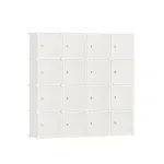 Jalatsiriiul 16 kuubikuga 123x123x31 cm valge